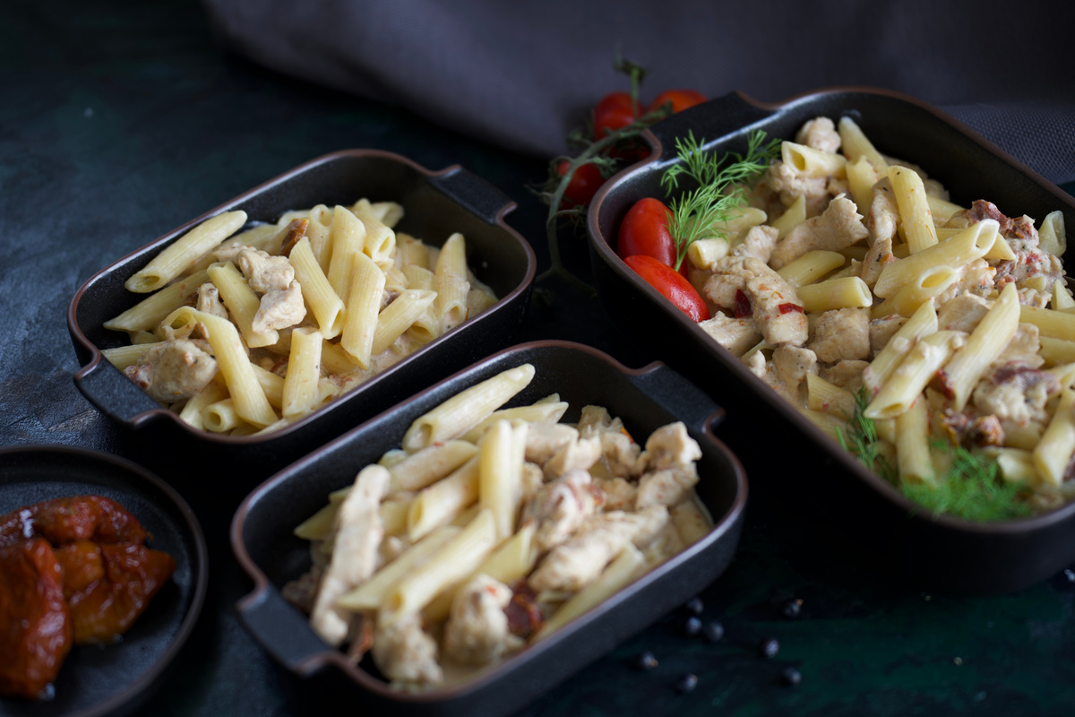 Kana-mozzarella pasta